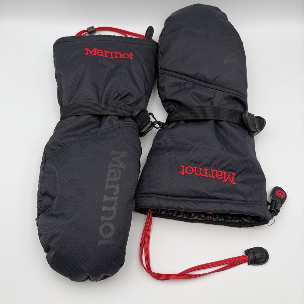Marmot Insulated Mittens Unisex Small Black Goatskin Leather Palm R/16200/AM2/5